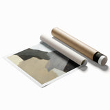 Neutral Abstract Wall Art - Earthy Geometric Modern Canvas Print