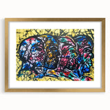 Large Abstract Wall Art – Bold Multicolor Expressionist Painting