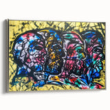Large Abstract Wall Art – Bold Multicolor Expressionist Painting