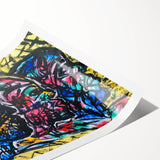 Large Abstract Wall Art – Bold Multicolor Expressionist Painting