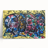 Large Abstract Wall Art – Bold Multicolor Expressionist Painting