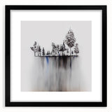 Modern Monochrome Zen Garden Wall Art – Tranquil Nature Print