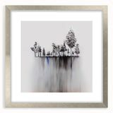 Modern Monochrome Zen Garden Wall Art – Tranquil Nature Print