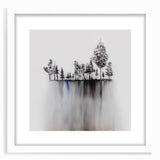 Modern Monochrome Zen Garden Wall Art – Tranquil Nature Print