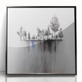 Modern Monochrome Zen Garden Wall Art – Tranquil Nature Print