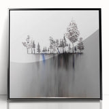 Modern Monochrome Zen Garden Wall Art – Tranquil Nature Print