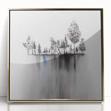 Modern Monochrome Zen Garden Wall Art – Tranquil Nature Print