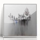 Modern Monochrome Zen Garden Wall Art – Tranquil Nature Print