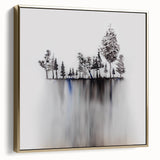 Modern Monochrome Zen Garden Wall Art – Tranquil Nature Print