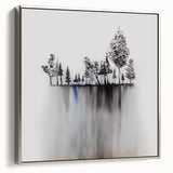 Modern Monochrome Zen Garden Wall Art – Tranquil Nature Print