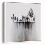 Modern Monochrome Zen Garden Wall Art – Tranquil Nature Print