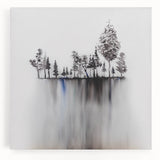 Modern Monochrome Zen Garden Wall Art – Tranquil Nature Print