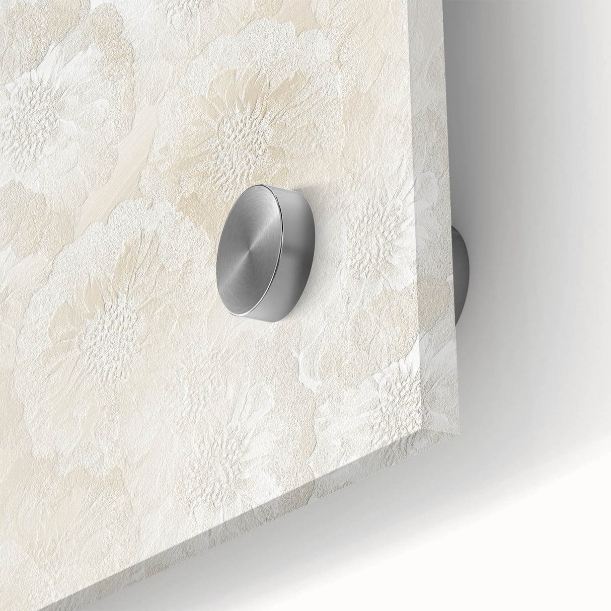 Contemporary Framed Abstract Art – Soft Beige Floral Texture Design