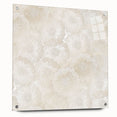 Contemporary Framed Abstract Art – Soft Beige Floral Texture Design