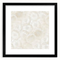 Contemporary Framed Abstract Art – Soft Beige Floral Texture Design