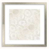 Contemporary Framed Abstract Art – Soft Beige Floral Texture Design