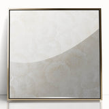 Contemporary Framed Abstract Art – Soft Beige Floral Texture Design