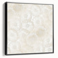 Contemporary Framed Abstract Art – Soft Beige Floral Texture Design