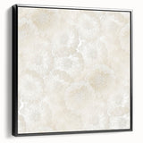 Contemporary Framed Abstract Art – Soft Beige Floral Texture Design