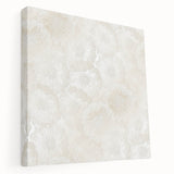 Contemporary Framed Abstract Art – Soft Beige Floral Texture Design