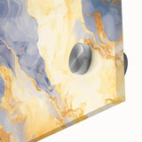 Contemporary Fluid Art Piece – Navy Blue & Gold Canvas Print