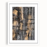 Bold Abstract Wall Art in Black and Gold – Modern Oil Painting Print