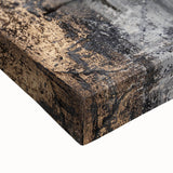 Bold Abstract Wall Art in Black and Gold – Modern Oil Painting Print