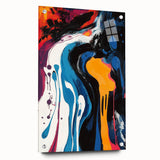 Bold Abstract Expressionist Wall Art – Colorful Drip Canvas Print