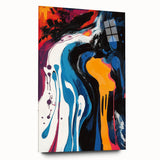 Bold Abstract Expressionist Wall Art – Colorful Drip Canvas Print