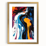 Bold Abstract Expressionist Wall Art – Colorful Drip Canvas Print
