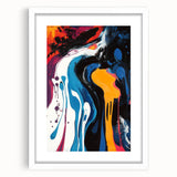 Bold Abstract Expressionist Wall Art – Colorful Drip Canvas Print