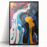 Bold Abstract Expressionist Wall Art – Colorful Drip Canvas Print