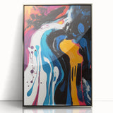 Bold Abstract Expressionist Wall Art – Colorful Drip Canvas Print