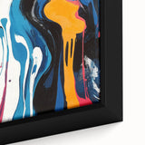 Bold Abstract Expressionist Wall Art – Colorful Drip Canvas Print