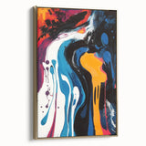 Bold Abstract Expressionist Wall Art – Colorful Drip Canvas Print