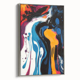 Bold Abstract Expressionist Wall Art – Colorful Drip Canvas Print