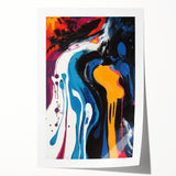Bold Abstract Expressionist Wall Art – Colorful Drip Canvas Print