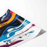 Bold Abstract Expressionist Wall Art – Colorful Drip Canvas Print