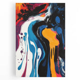 Bold Abstract Expressionist Wall Art – Colorful Drip Canvas Print