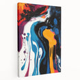 Bold Abstract Expressionist Wall Art – Colorful Drip Canvas Print