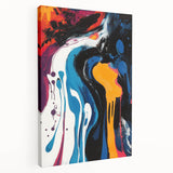Bold Abstract Expressionist Wall Art – Colorful Drip Canvas Print