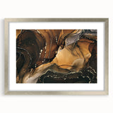 Upscale Abstract Art Collection – Brown & Gold Luxury Canvas