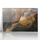 Upscale Abstract Art Collection – Brown & Gold Luxury Canvas