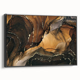 Upscale Abstract Art Collection – Brown & Gold Luxury Canvas