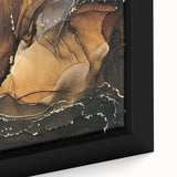 Upscale Abstract Art Collection – Brown & Gold Luxury Canvas