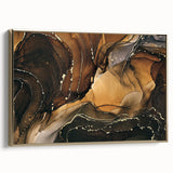 Upscale Abstract Art Collection – Brown & Gold Luxury Canvas