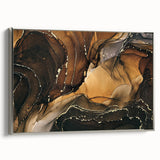 Upscale Abstract Art Collection – Brown & Gold Luxury Canvas