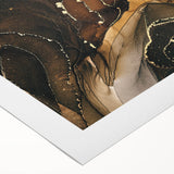 Upscale Abstract Art Collection – Brown & Gold Luxury Canvas