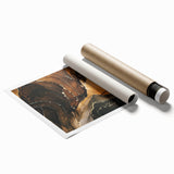 Upscale Abstract Art Collection – Brown & Gold Luxury Canvas