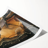 Upscale Abstract Art Collection – Brown & Gold Luxury Canvas